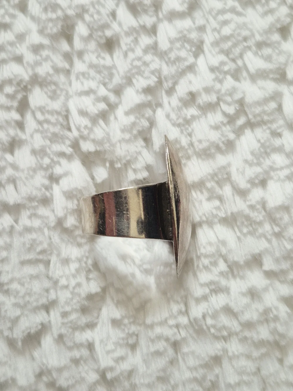 Vintage Navajo Sterling Silver Oval Dome Cocktail Ring
